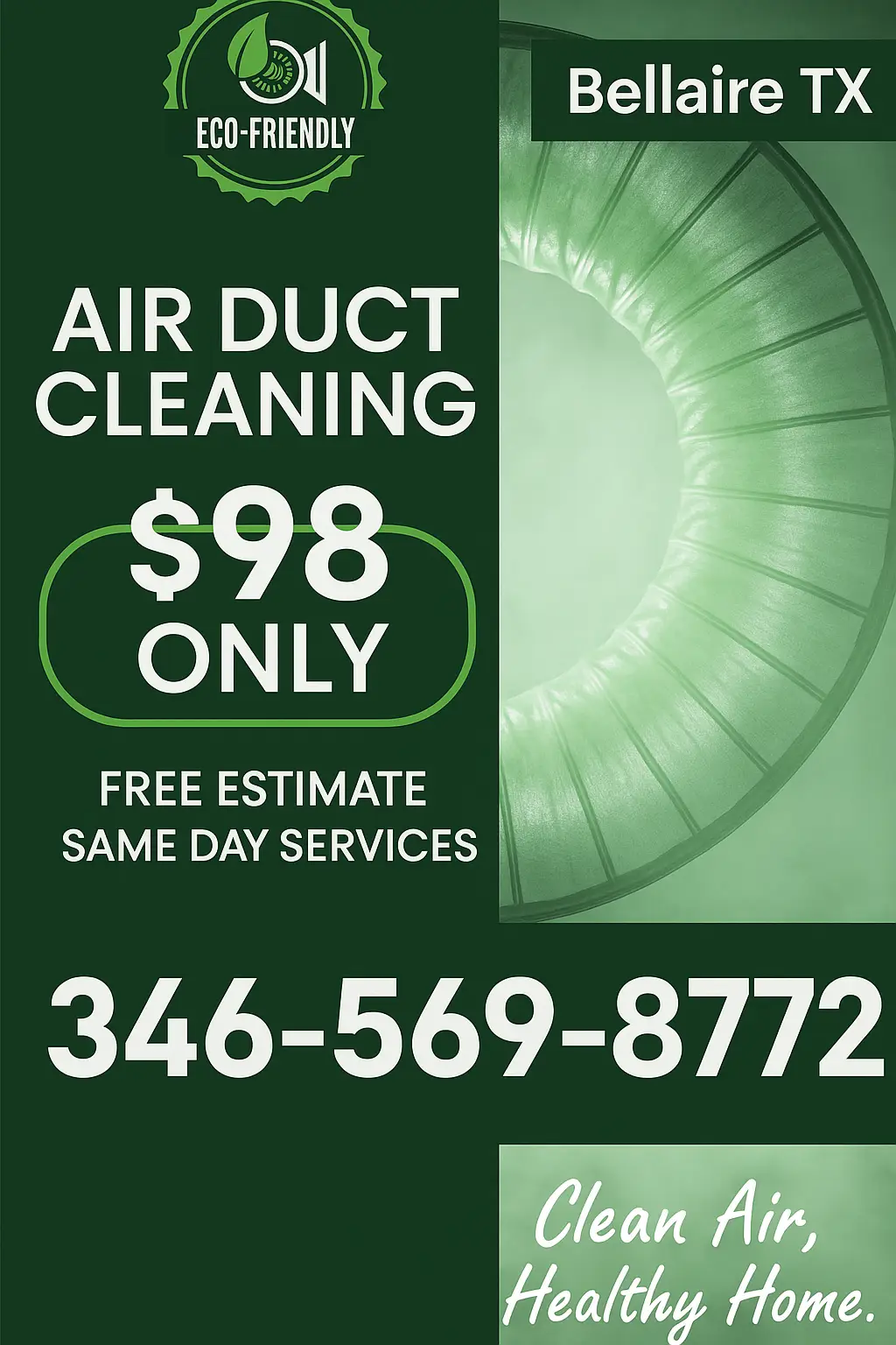 Air Duct Vent Cleaning Bellaire TX Coupon